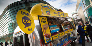 SPAM Can Tour Arrives In London In Huge Can On Wheels