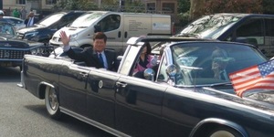 JFK And Jackie Spotted Driving Through Central London