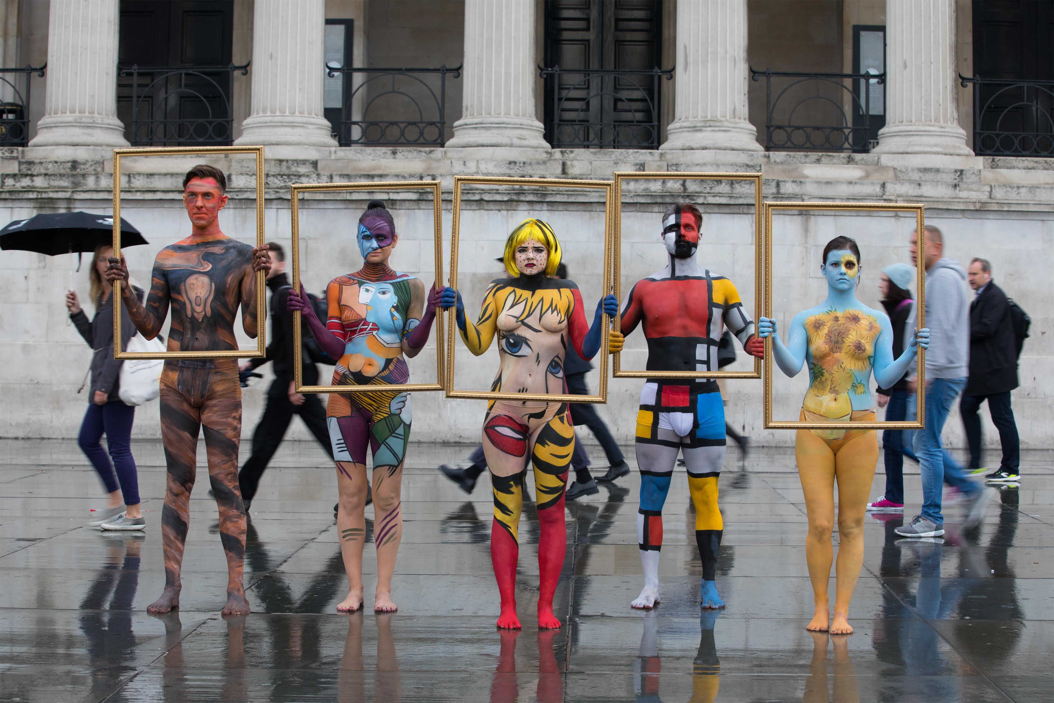 These People Had Famous Artworks Painted On Their Naked Bodies