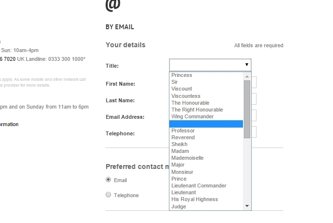 Noooo! The World's Poshest Drop-Down Menu Has Disappeared