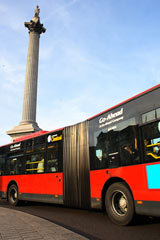 Bus passing Nelson's Column