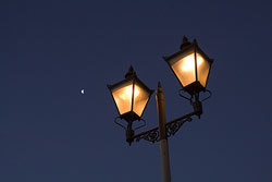 Lamppost at night