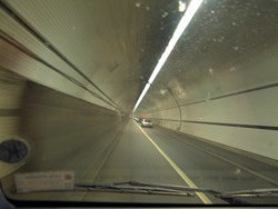 Driving through Rotherhithe Tunnel