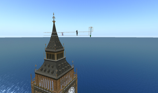 Ulp, this is scarier than we thought. The Thames looks so wide from up here.