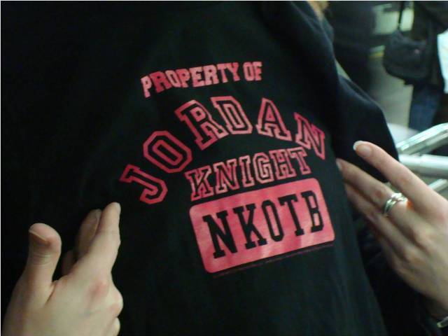 Tomorrow you may wake up the sheepish new owner of your very own 'Property of [Insert Favourite New Kid Here] NKOTB' tee; tonight you wear it loud and proud. 
