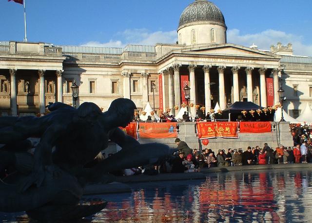 Bringing some celebratory colour to Trafalgar Square 