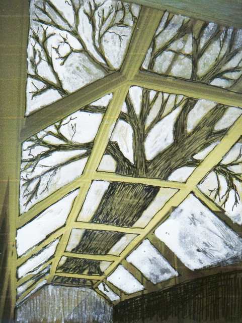 Sketch of TREE, part of Tania Kovats initial proposal for the artwork in the Darwin’s Canopy exhibition in June2008. © Tania Kovats.