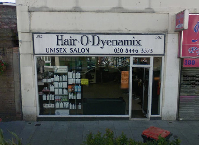 More puns in one name than you could shake a barber's pole at. Hair-O-Dyenamix can be found at 382 Ballards Lane, North Finchley.