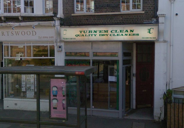 Superb wordplay on this launderette outside Turnham Green Tube.