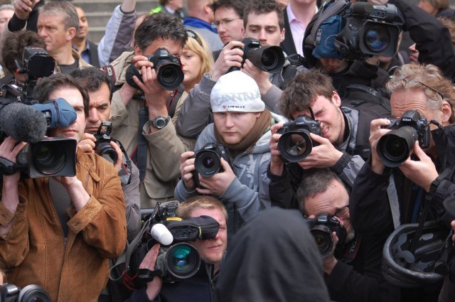Photographers outnumbered protesters at some events / image by Hanger 72 
