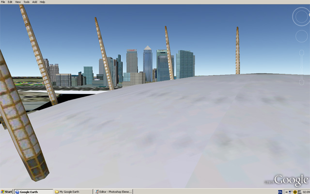 The view from the top of the O2. 
