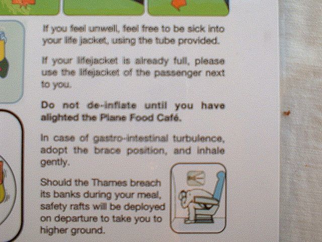 Security information including what to do if you need to puke 