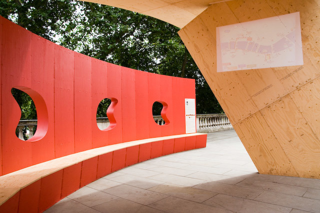 The pod was designed with help from pupils at Christ Church School, Kensington and Chelsea 