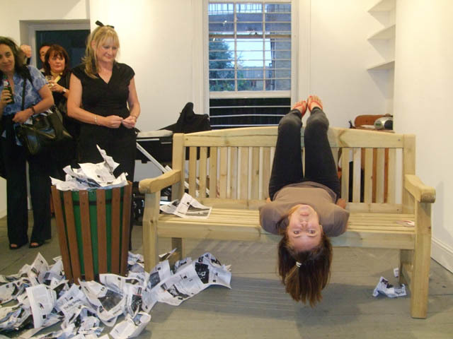 A woman who likes to hang upside down like a bat. 