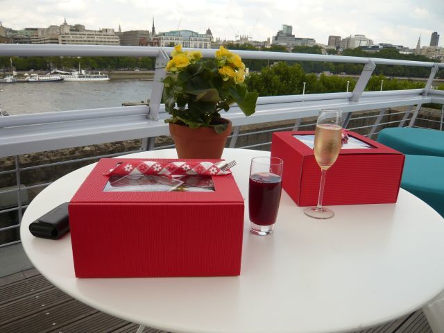 Picnic boxes, ready for unpacking. Photo by W P Wiles 
