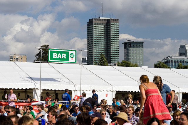 ...luckily, there was a bar inside 