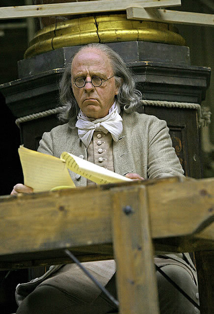 Keith Bartlett as Benjamin Franklin, who also helps as a much-needed narrator Photo by John Haynes
