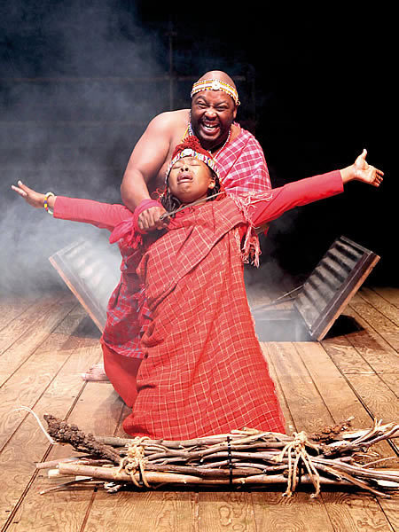 Luthando Mthi (Abraham) and Bongiwe Mapassa (Isaac).  Photo by Ruphin Coudyzer FPPSA