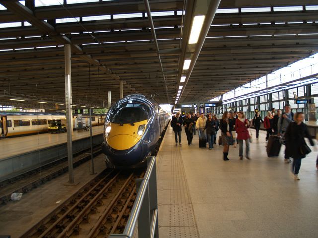 A busy train returns Londoners from their day out in the Garden of England. 