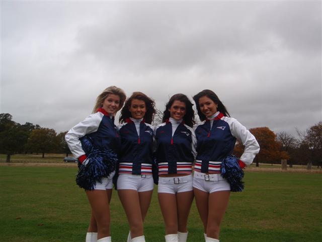 The Patriots cheerleaders seem to be everywhere: London Eye, Buckingham Palace, signings, radio interviews... and they even came down to Richmond Park on a grey Saturday, although they happily admit the weather was nicer than the snow-bound game last week at Foxborough. 