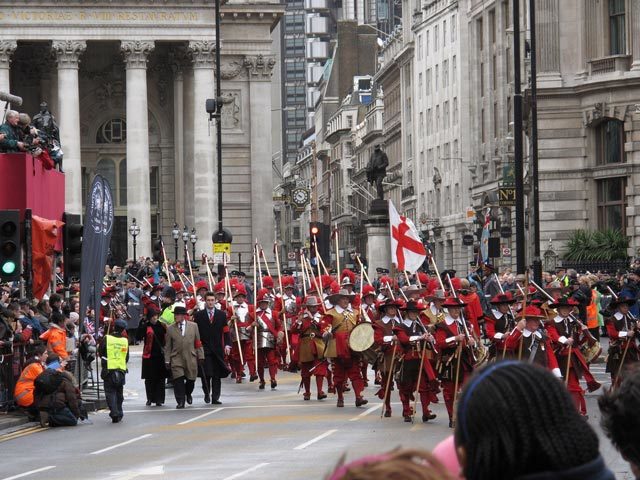Civil war procession plus a man in a bowler hat by avail 