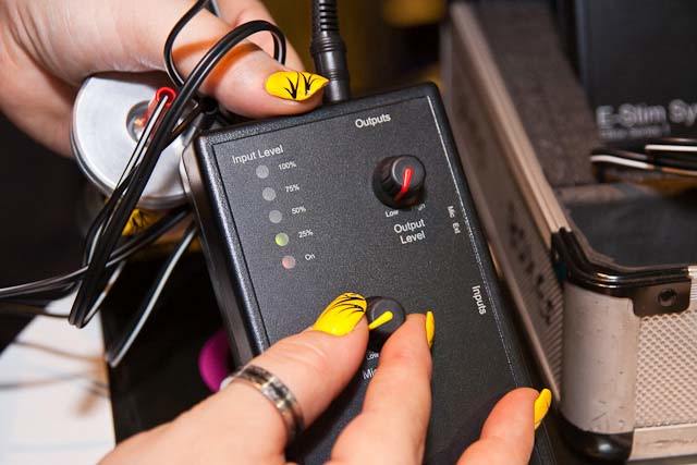 An e-stim device: play your favourite tune and get off on the electric circuit 