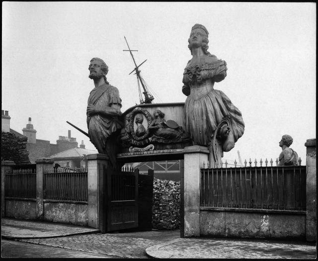 Shipbreaking continued on the Thames until well into the 20th century. For decades there massive oak figureheads were a local landmark until the yard was bombed in 1941 and its extraordinary collection of nautical artefacts destroyed.