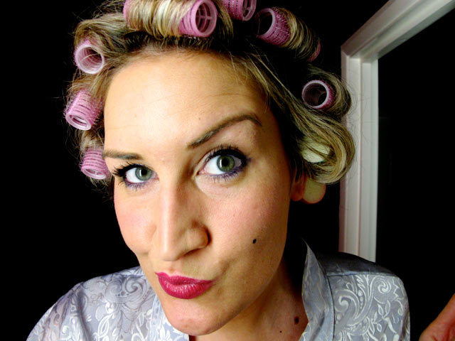 Our roving reporter demonstrates the lost art of using curlers