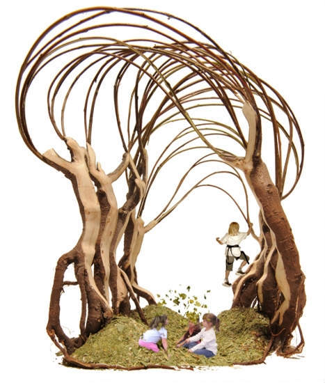 Ratatosk by Helen &amp; Hard, a climbing frame (or "structure for climbing and exploration inspired by play and childhood memory" in architectural argot), will sit in the Madejski Garden. 