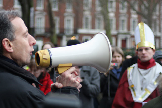 Peter Tatchell speaks out against the Popt