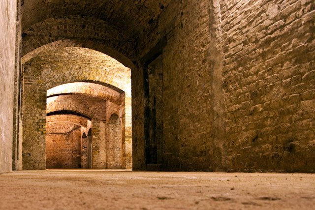 Mouse-eye view of the Victorian brickwork.