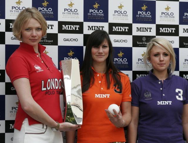 Jodie, 









































































Some stellar women polo players with the Polo in the Park trophy.










