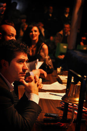 The judging panel and that bell Katie McKenzie
