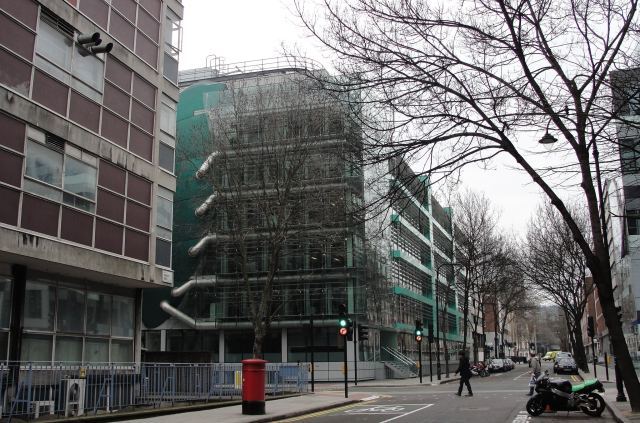 "where Fitzroy becomes Charlotte Street, the neighbourhood is packed with penny-pinching office blocks and student accommodation - ill-fitting windows, low ambition, not lasting well." p.78