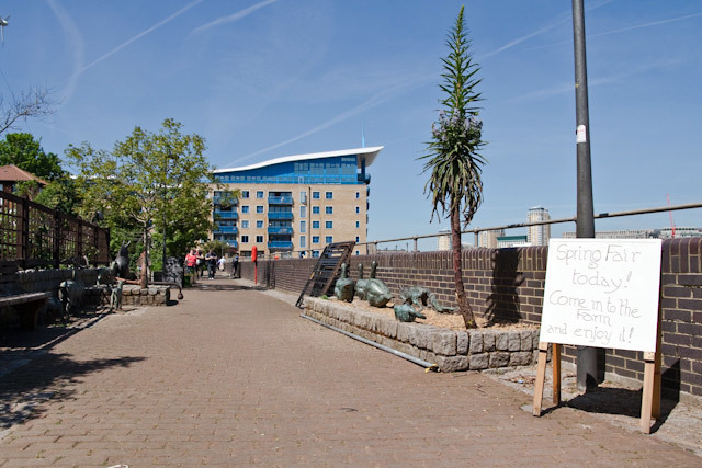 The newly-reopened section of the Thames Path