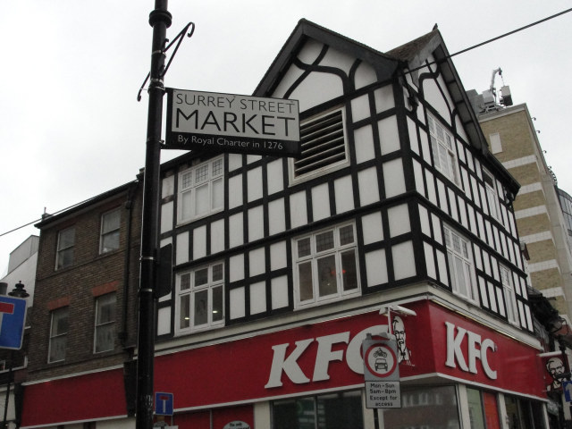 Surrey Street Market, by Royal Charter in 1276. King Edward I probably wasn't thinking of the KFC, though.