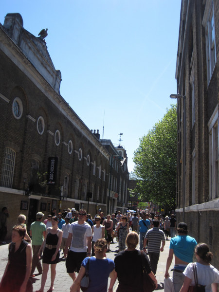 Brick Lane, full of shoppers