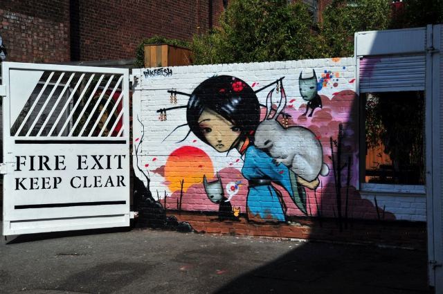 Inkfetish is one of many artists to contribute to Cargo's outdoor space on Rivington Street.