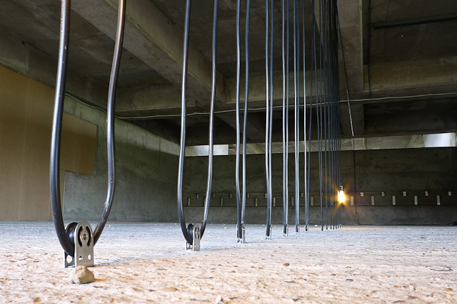Light Sculpture: black, neo-grotesque, light by Giles Round