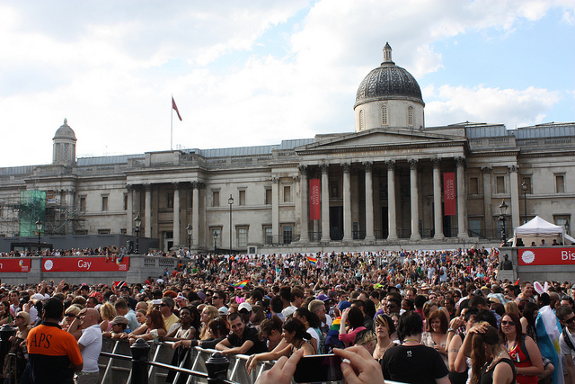 Trafalgar Square from the front of the main stage - Image zefrog