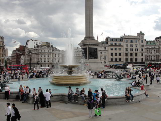 "'Where are we going?' said Alice. 
'Trafalgar Square.' 
'Why Trafalgar Square?' said Neil. 
'That's where everybody is.'" p.262