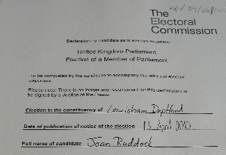 Lewisham Deptford MP Joan Ruddock's Election Expenses Reveal Electoral ...