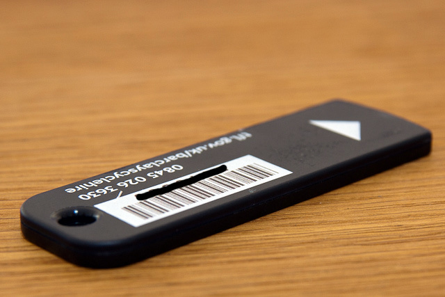The back of the membership key
