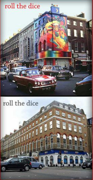 Before we had the Apple Store, we had...the Apple Boutique - on the corner of Baker Street and Paddington Street. The images are from 1968 and 2008.