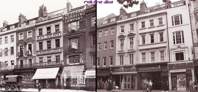 Shops on the Strand, 1907 and 2009