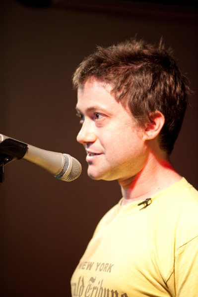 Adam Thirlwell at August's To Hell with the Lighthouse / image copyright Fen Oswin: (www.fenris.co.uk)