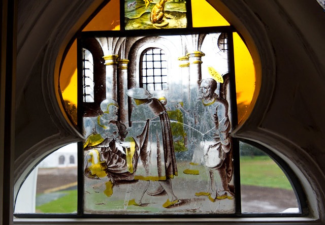 Stained glass.