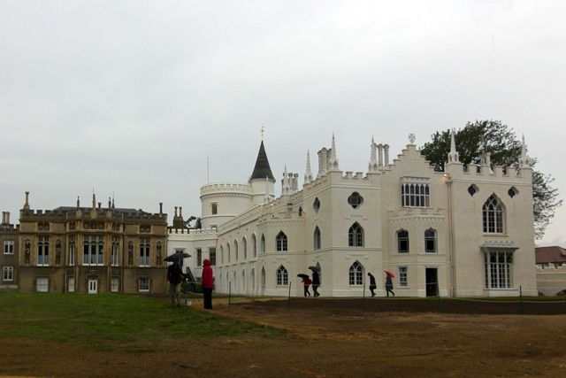 Exterior of the house; the building to the left is part of Queen's College. 