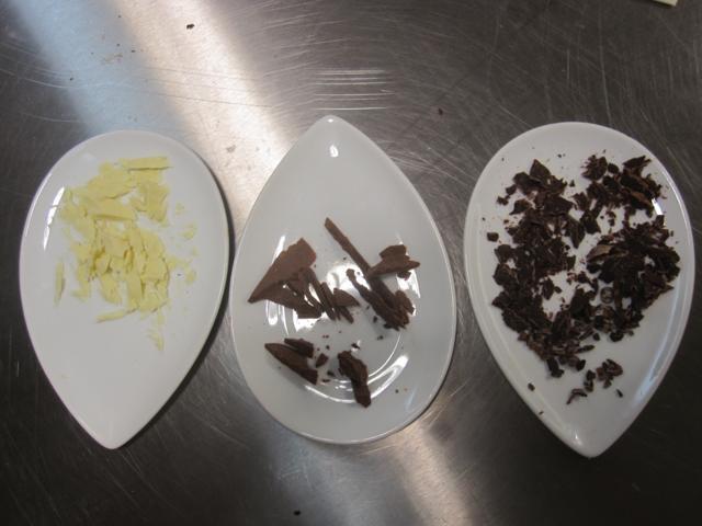 White, hazelnut and dark.  