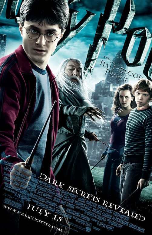 A poster for Harry Potter and the Half-Blood Prince features Foster's Gherkin in the background.